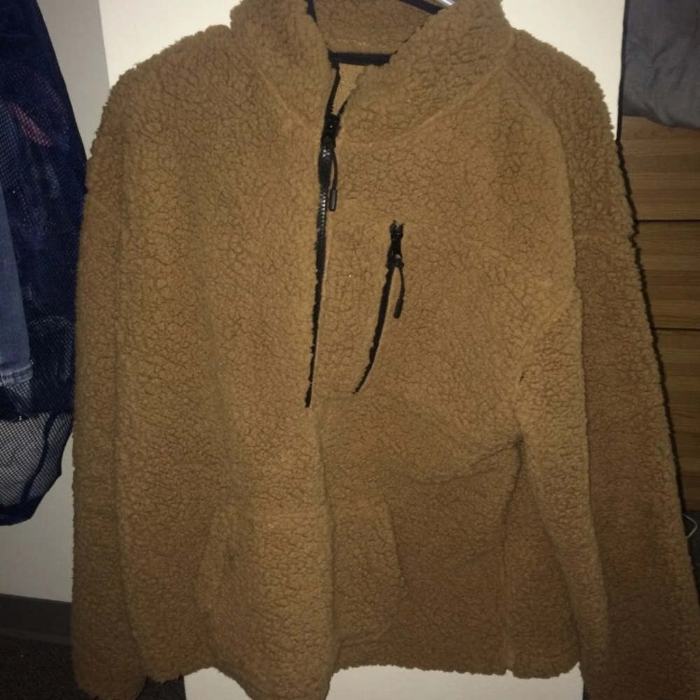 Brown Sherpa pullover